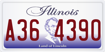 IL license plate A364390
