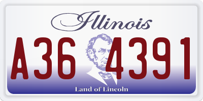 IL license plate A364391