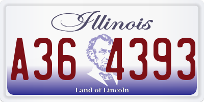 IL license plate A364393