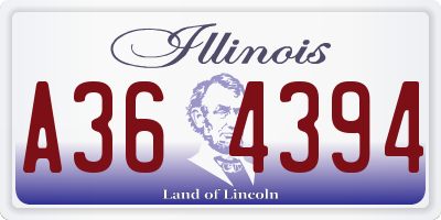 IL license plate A364394
