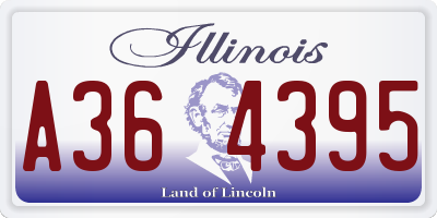 IL license plate A364395