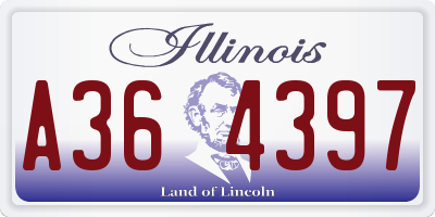 IL license plate A364397