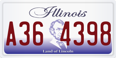 IL license plate A364398