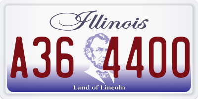 IL license plate A364400