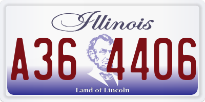 IL license plate A364406