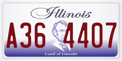 IL license plate A364407