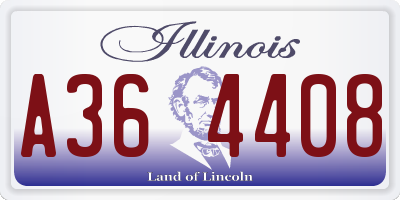 IL license plate A364408