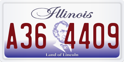 IL license plate A364409