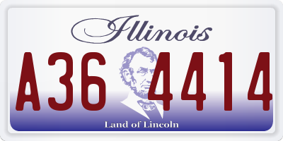 IL license plate A364414