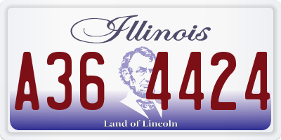 IL license plate A364424
