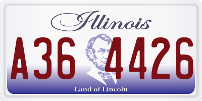 IL license plate A364426