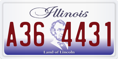 IL license plate A364431