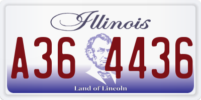 IL license plate A364436