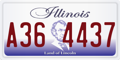 IL license plate A364437
