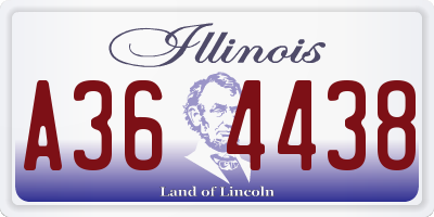 IL license plate A364438