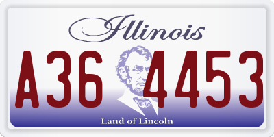 IL license plate A364453