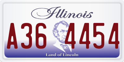 IL license plate A364454