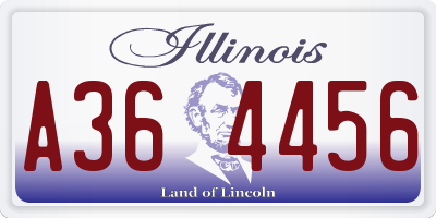 IL license plate A364456