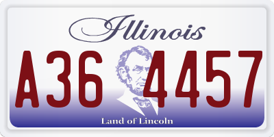 IL license plate A364457
