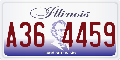 IL license plate A364459