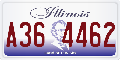 IL license plate A364462