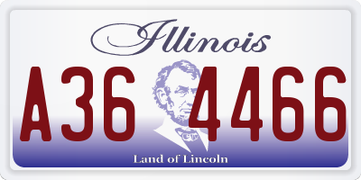 IL license plate A364466