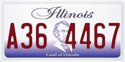 IL license plate A364467