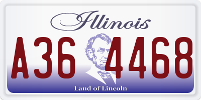 IL license plate A364468