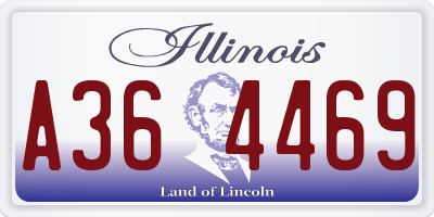 IL license plate A364469