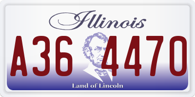 IL license plate A364470