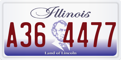 IL license plate A364477