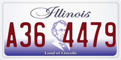 IL license plate A364479