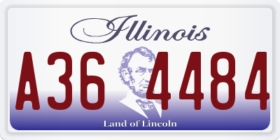 IL license plate A364484