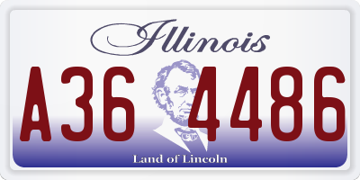 IL license plate A364486