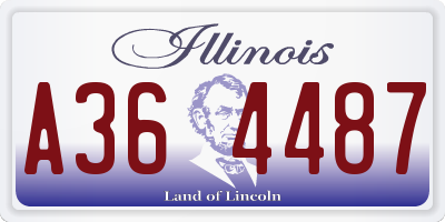 IL license plate A364487