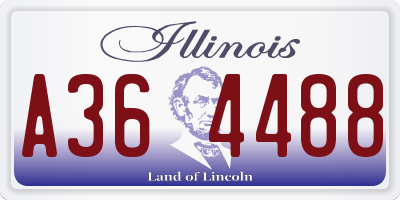 IL license plate A364488