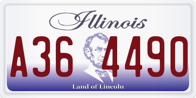 IL license plate A364490
