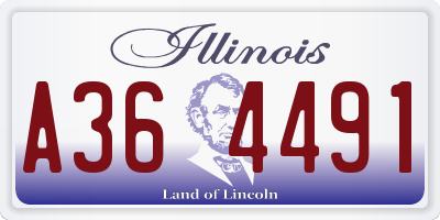 IL license plate A364491