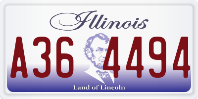 IL license plate A364494