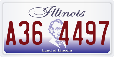 IL license plate A364497