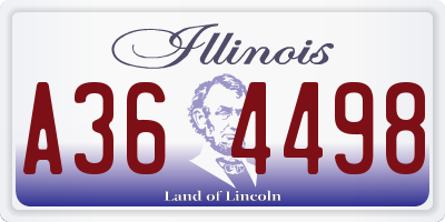 IL license plate A364498