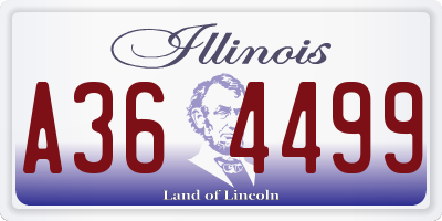 IL license plate A364499