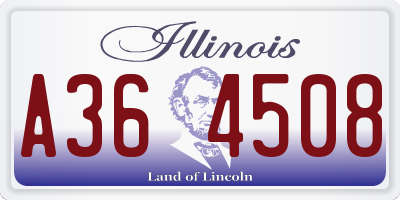 IL license plate A364508