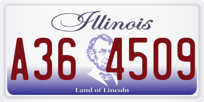 IL license plate A364509