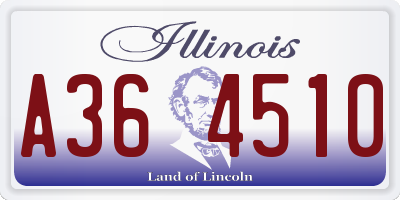 IL license plate A364510