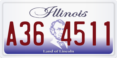 IL license plate A364511