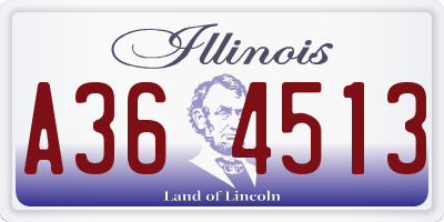 IL license plate A364513