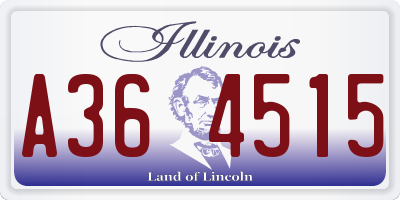 IL license plate A364515