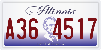 IL license plate A364517