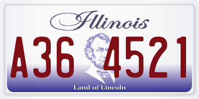 IL license plate A364521